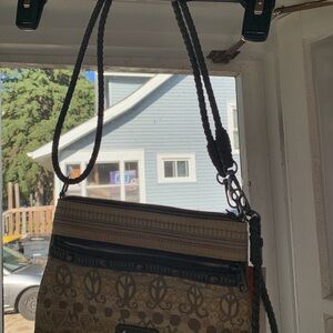 Sakroots Brown & Tan Patterned Braided-Strap Crossbody